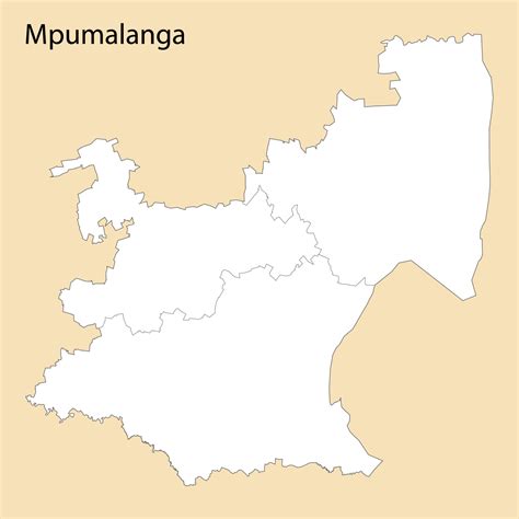 High Quality Map Of Mpumalanga Is A Region Of South Africa 21849407