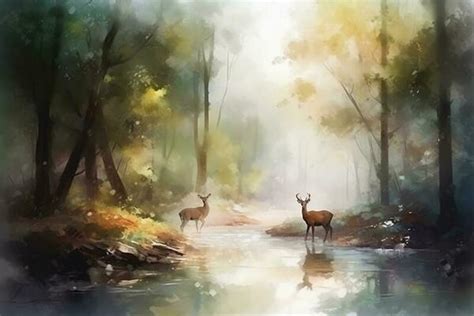 Deer Painting Stock Photos, Images and Backgrounds for Free Download