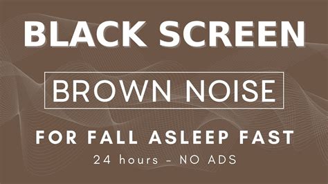 Brown Noise Black Screen Hours No Ads Deep Sleep Sound For Fall