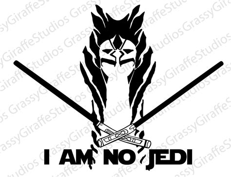 Ahsoka Svg Png  I Am No Jedi Dxf Eps Pdf Silhouette Cut File Cut