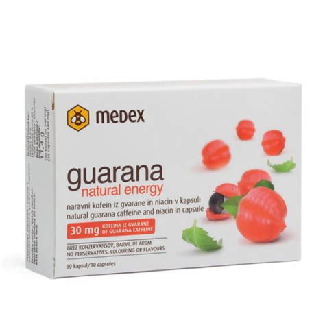 Medex Guarana natural energy kapsule 30 kapsul Spletna lekarna Plavž