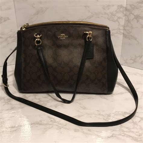 Coach Bags Coach Signature Christie Brownblack Crossbody Large Bag Purse Carryall Poshmark