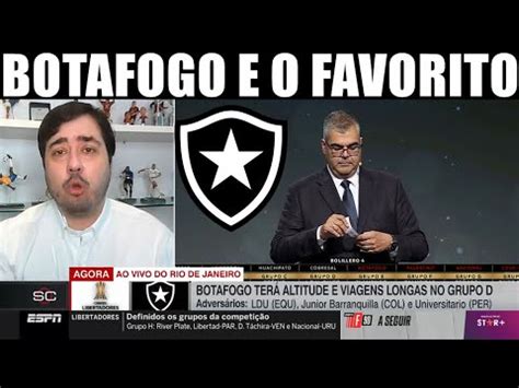 Botafogo E O Favorito No Grupo D Da Libertadores Alvinegro Chega Forte