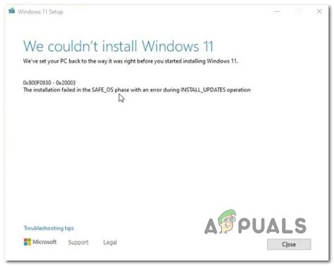 How To Fix Installation Failed Error 800f0830 0x20003 On Windows 11