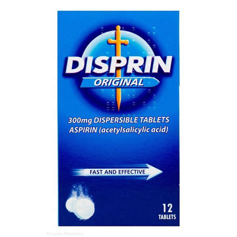 Disprin Original 300mg Dispersible Tablets Aspirin 12 Tablets