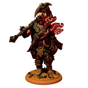 Wasteland Wild Magic Barbarian - made with Hero Forge