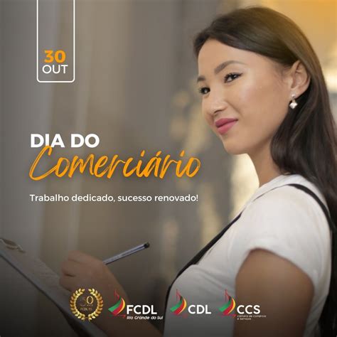 30 de outubro Dia do Comerciário FCDL RS Federação das Câmaras de