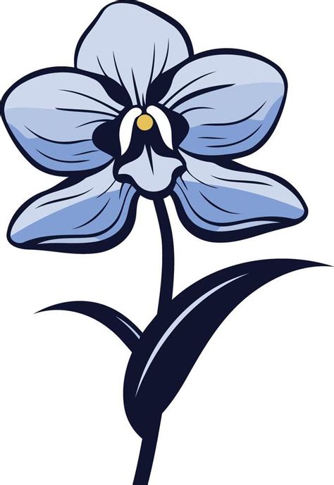 Blue Orchid Illustration 49456738 Vector Art At Vecteezy