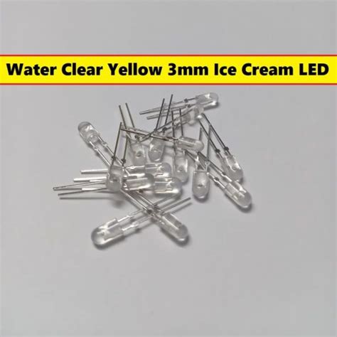 Ultra Bright Yellow Color 3mm Ice Cream LED Light Emitting