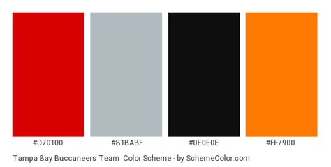 Tampa Bay Buccaneers Team Color Scheme Brand And Logo