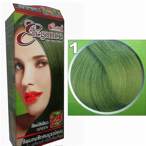 Caring Hair Color Permanent Hair Cream Dye Elegance Hd Green Hair
