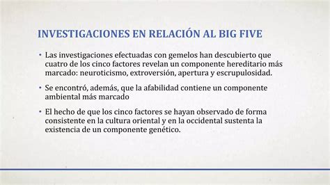 Modelo De Los Cinco Factores Ppt