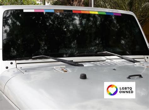 Progress Pride Flag Bumper Sticker LGBTQ Owned Shop 40 Inches XL ...