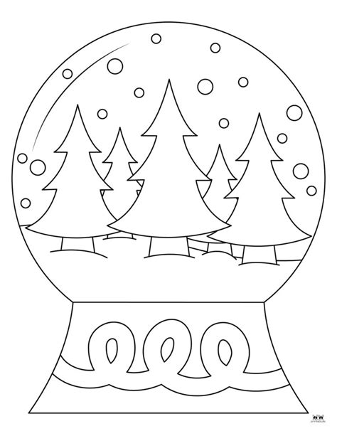 Snow Globe Coloring Pages Templates 25 Pages Printabulls