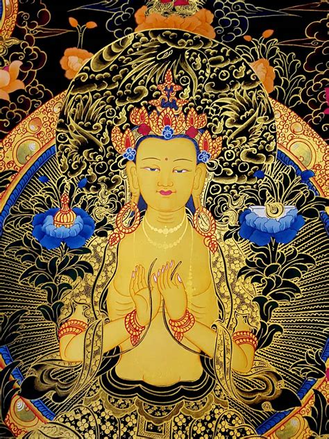 Thangka Figures Maitreya Buddha Future Buddha Thangka Tibetan Style