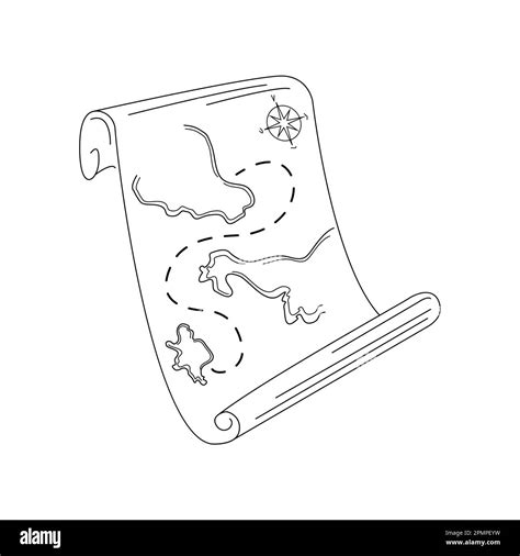 Treasure Map Clip Art Black And White