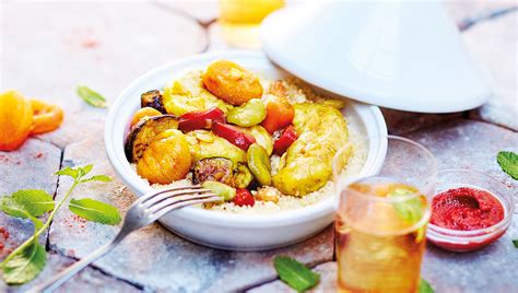 Tajine de poulet aux abricots semoule aux raisins surgelés Maison Thiriet