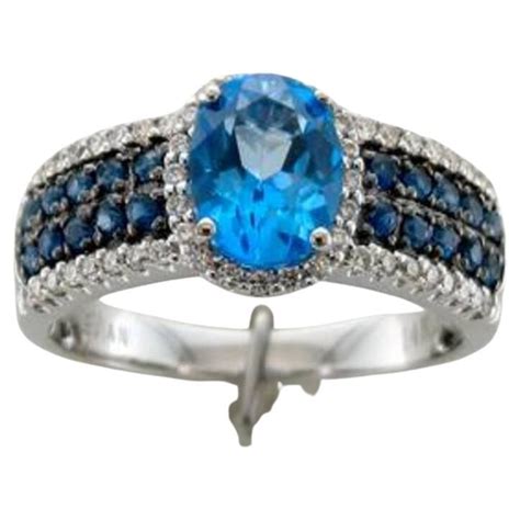 Le Vian Ring Featuring Ocean Blue Topaz Blueberry Sapphire Vanilla