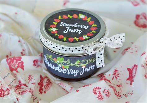 Strawberry Jam Jar Labels