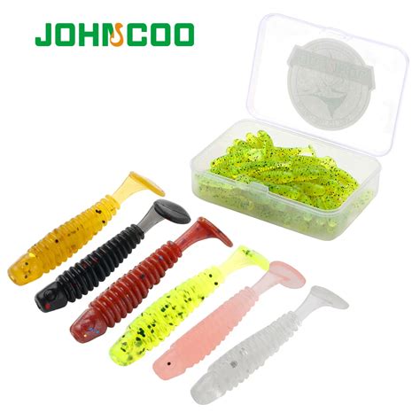 JOHNCOO 50pcs Fishing Lures Soft Bait 35mm 0 7g Isca Artificial Para