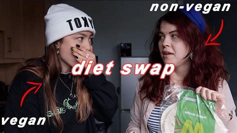 Swapping Diets With My Non Vegan Sister For 24hrs Youtube