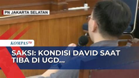 Bersaksi Di Sidang Mario Dandy Dokter Ungkap Kondisi David Sudah Koma