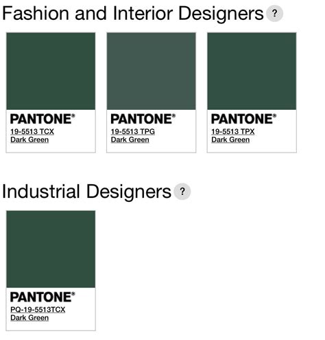 Pantone SMART Color Swatch Card 19 5513 TCX Dark Green