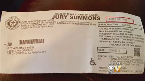 Jury Duty Letter