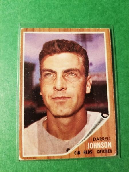 Free 1962 Topps Exmt Nrmt Baseball Card No 16 Darrell Johnson Reds Sports Trading