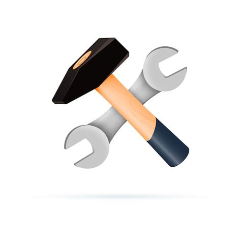 Premium Vector Hammer And Wrench Isolated Vector Illustration