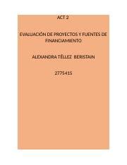 Act Evaluaci N Proyectos Docx Act Evaluaci N De Proyectos Y