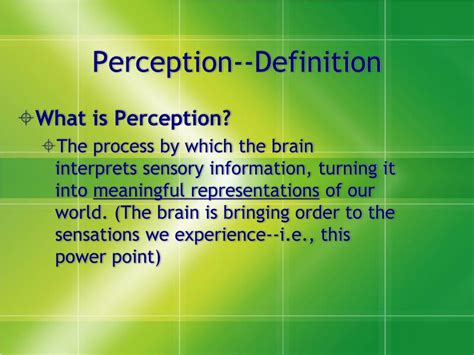 PPT Basic Concepts Of Sensation PowerPoint Presentation Free