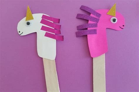 Unicorn Finger Puppet Printable Coloring Kids Craft By Happy Paper Time