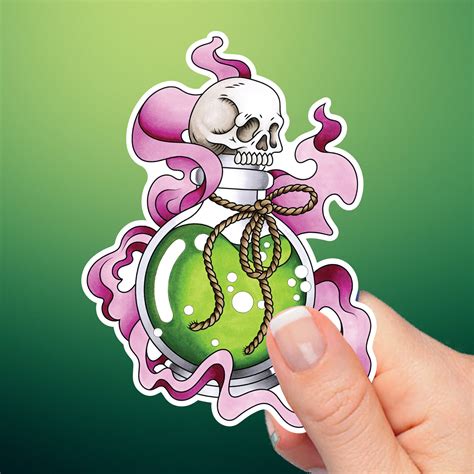 Potion Bottle Traditional Tattoo Flash Art Print Sticker Etsy