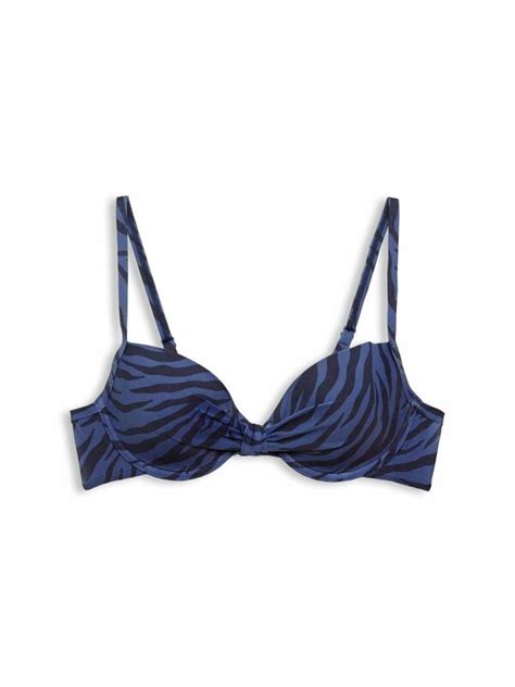 Esprit Bügel Bikini Top Recycelt Wattiertes Bügel Top mit Print von