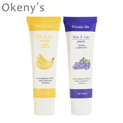 30ml Lubricant Fruit Water Base Banana Flavor Lubricant For Sex Edible