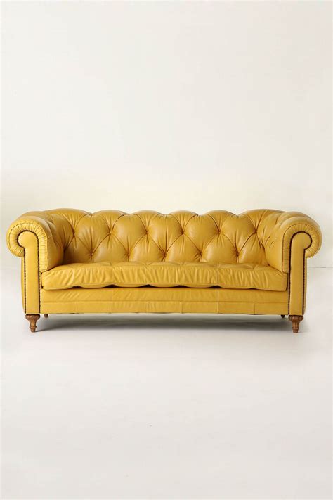 Gold Leather Sofa