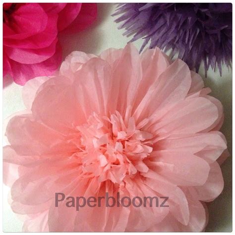 Paperbloomz Large Paper Flower Pink Tissue Paper Flowers Wall