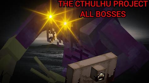 Minecraft The Cthulhu Project All Bosses Bedrock Addon Youtube