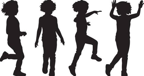 Skipping Silhouette Illustrations Royalty Free Vector Graphics And Clip