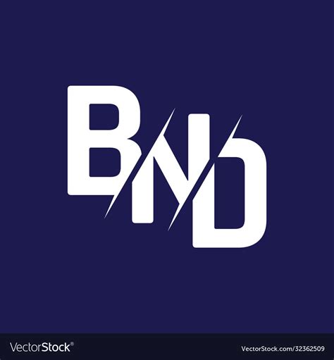 Monogram letters initial logo design bnd Vector Image