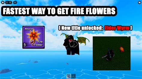 Fastest Way To Get Fire Flowers For Draco Race V Blox Fruits Youtube