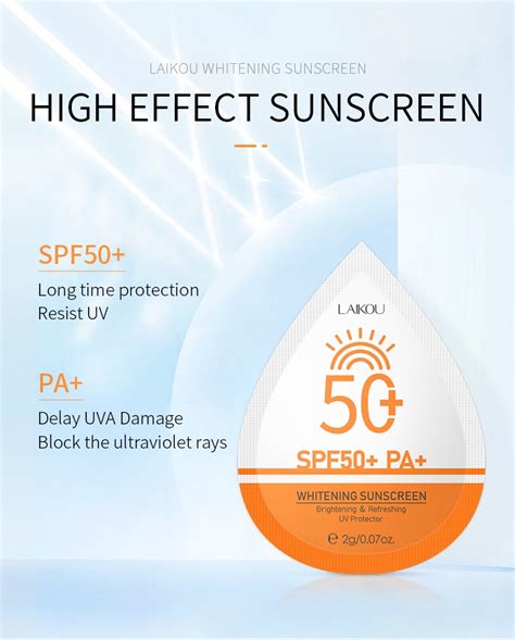 Laikou Face Sunscreen Whitening Uv Protector Body Sunblock Cream Spf