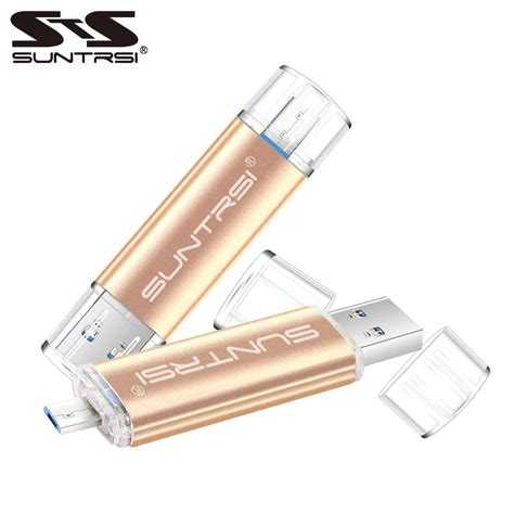 Suntrsi Metal USB Flash Drive Customized Logo USB 3 0 OTG Pen Drive