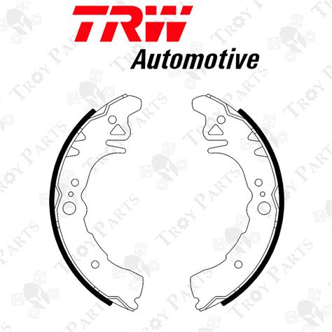 1pc Original Trw Rear Drum Brake Shoe For Perodua Axia Bezza Myvi