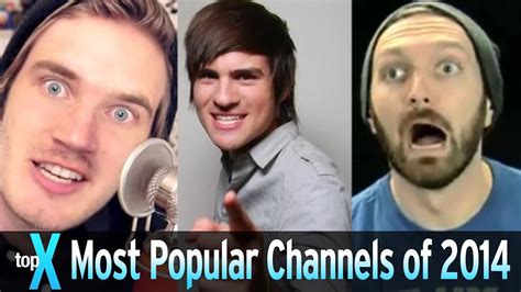 Top 10 Most Popular Youtube Channels Of 2014 Topx Ep22 Youtube