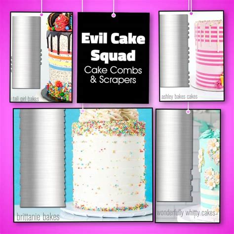 Evil Cake Genius Contour Combs and Cake Scrapers - Evil Cake Genius