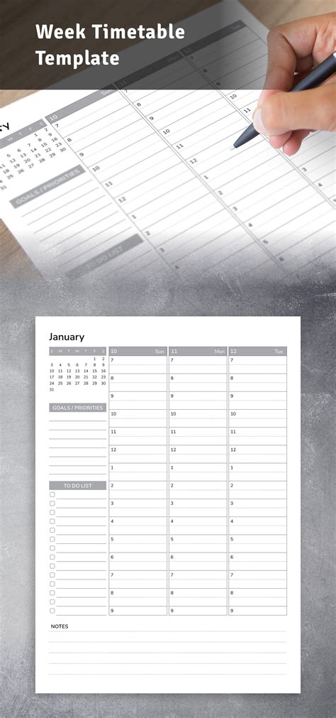 Weekly Planners Kit Printable Week At A Glance Templates 8 In Etsy