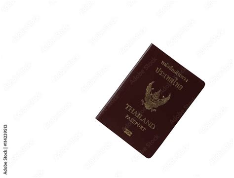 Thai Passport Isolated On White Passport Of Thai Citizen On White Background Thai Passport