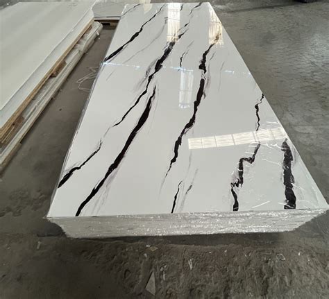 Anti Crash Weather Resistant Uv Printing Pvc Marble Sheet